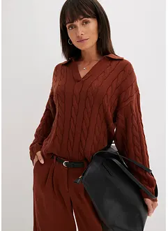 Oversized trui van een zachte kasjmiermix, bonprix