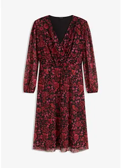 Gedessineerde midi jurk van mesh, bonprix