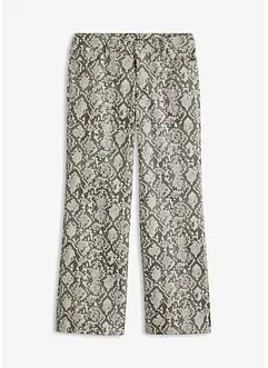 Wide leg broek met slangenprint, bonprix