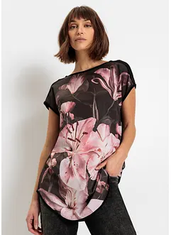 Gedessineerd shirt in een zachte viscosemix, bonprix