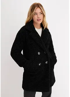 Korte oversized coat in wollen look, bonprix