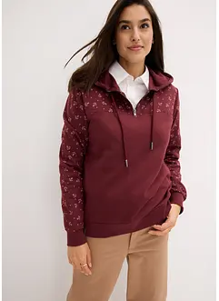 Hoodie met ritssluiting van biologisch katoen, bonprix