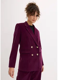 Corduroy blazer met dubbele knopen en biologisch katoen, bonprix