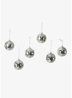 Hangdecoratie glinsterende kerstballen (set van 6), bonprix