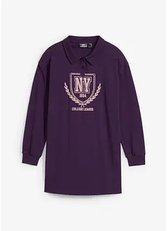 Meisjes shirtjurk met polokraag van biologisch katoen, bonprix