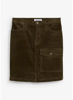 Cargo corduroy rok met stretch, bonprix