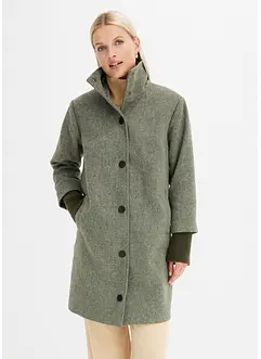 Korte coat in wollen look, bonprix