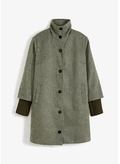 Korte coat in wollen look, bonprix
