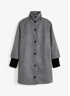 Korte coat in wollen look, bonprix