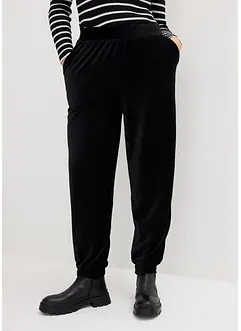 Cropped broek van jersey-corduroy met comfortband, bonprix