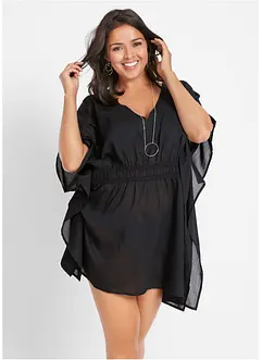 Transparante strandtuniek met V-hals, bonprix