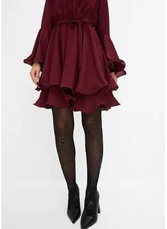 Panty met glitter kerstprint, bonprix