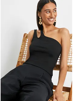 Cold shoulder top met biologisch katoen, bonprix