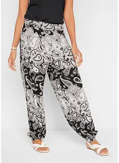 Gedessineerde jersey harembroek van soepele viscose, bonprix