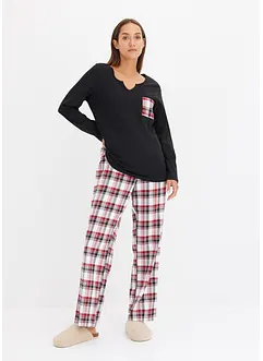 Pyjama met flanellen broek (2-dlg. set), bonprix