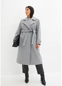 Lange jas in wollen look, bonprix