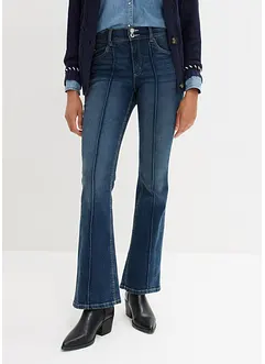 Flared stretch jeans met mid waist, bonprix