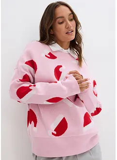 Kersttrui met ronde hals, oversized, bonprix
