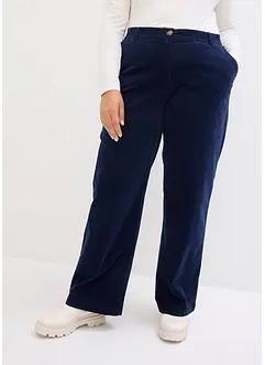 Corduroy broek in Marlene Dietrich stijl van biologisch katoen, bonprix