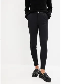 Legging van stevige jersey met imitatieleren details, bonprix