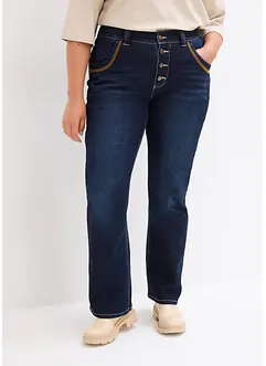 Thermojeans met mid waist, bootcut, bonprix