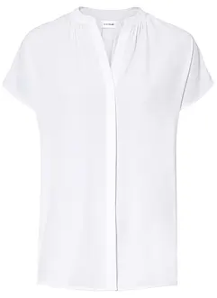 Blouse met korte mouwen en blinde knoopsluiting, bonprix