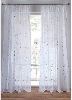 Gordijn met glanzende sterren (1 stuk), bonprix