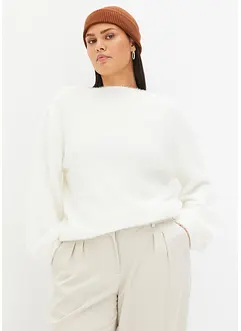 Oversized trui met diep rugdecolleté, bonprix