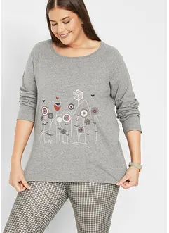 Oversized longshirt met ronde hals, bonprix