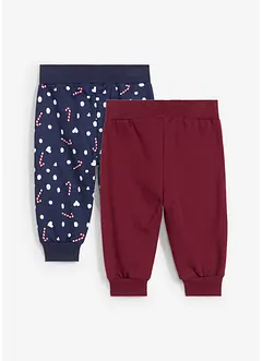 Baby sweatpants (set van 2) met kerstmotieven, bonprix