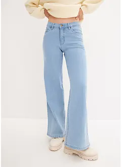 Wide leg stretch jeans mid waist, bonprix