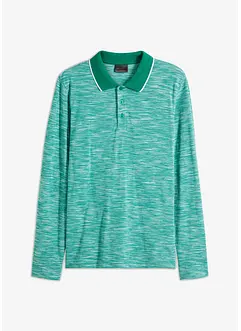 Gemêleerde longsleeve met polokraag, bonprix