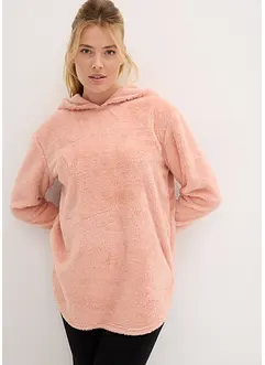 Lange trui van zacht fleece, oversized, bonprix