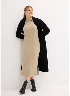 Gebreide jurk met zijsplitten, bonprix