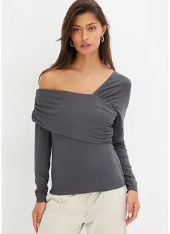 Shirt met asymmetrische hals, bonprix