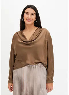 Blouse van fijn satijn, bonprix