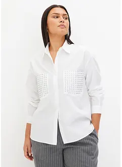 Blouse met studs en lange mouwen, bonprix