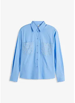 Blouse met studs en lange mouwen, bonprix