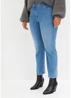 Jeans met stras, bonprix