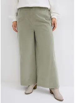 Wijde corduroy broek met high-waist comfortband, bonprix