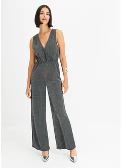 Jersey jumpsuit met glitter, bonprix