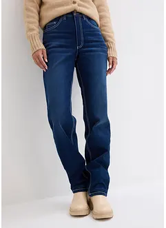 Straight thermojeans met high waist, bonprix