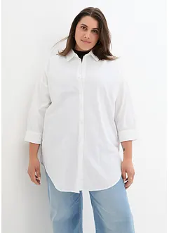 Oversized blouse van katoen met 3/4 mouwen, bonprix