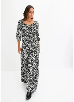 Gedessineerde maxi jurk van soepele viscose, bonprix