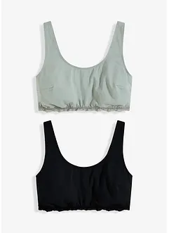 Bralette met biologisch katoen (set van 2), bonprix