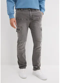 Regular fit cargo stretch jeans, straight, bonprix