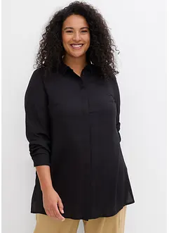 Lange blouse met splitten van soepel vallende viscose, bonprix