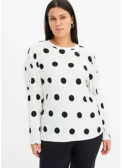 Longsleeve van gestructureerde crêpe, bonprix