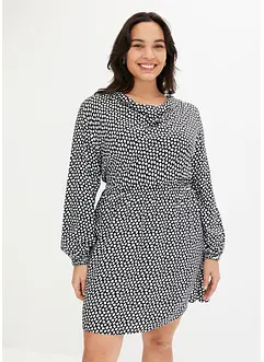 Mini jurk van gestructureerde crêpe, bonprix