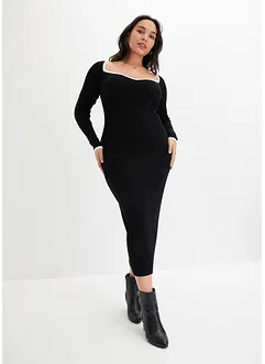 Gebreide jurk, accentuerend, bonprix
